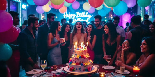 Cumpleaños en Polanco con decoración colorida y pastel.