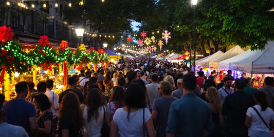 Multitud disfrutando de eventos en Polanco, lleno de color.