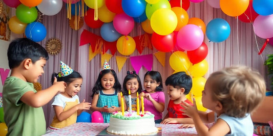 Fiesta infantil con globos y pastel en Bosques de Lomas.